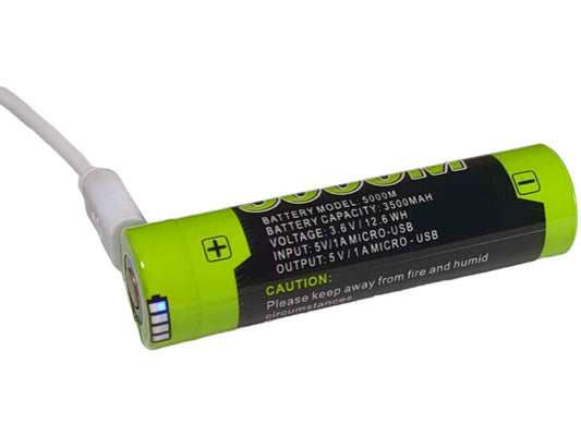 18650 Rechargeable Li-ion Battery with Micro-USB Port