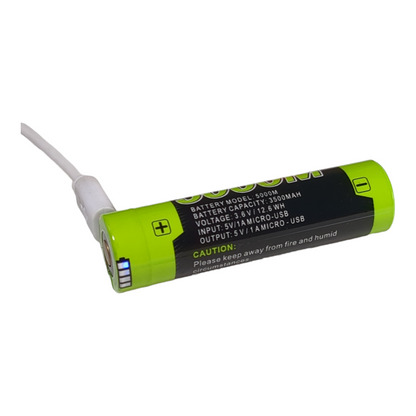 18650 Rechargeable Li-ion Battery with Micro-USB Port